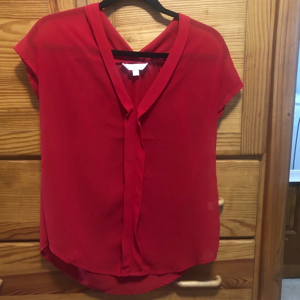 Red Charming Charlie sheer top